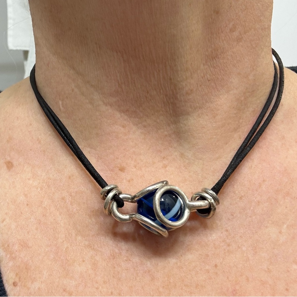 Got All Your Marbles Silver choker necklace